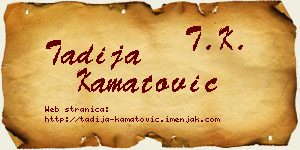 Tadija Kamatović vizit kartica